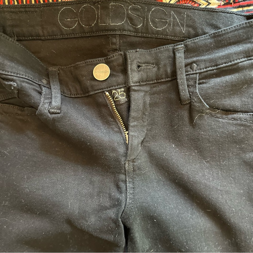 Goldsign Lure Black Skinny Jeans Size 25